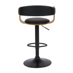 Harold - Chaise De Bar Réglable En Cuir Synthétique Noir