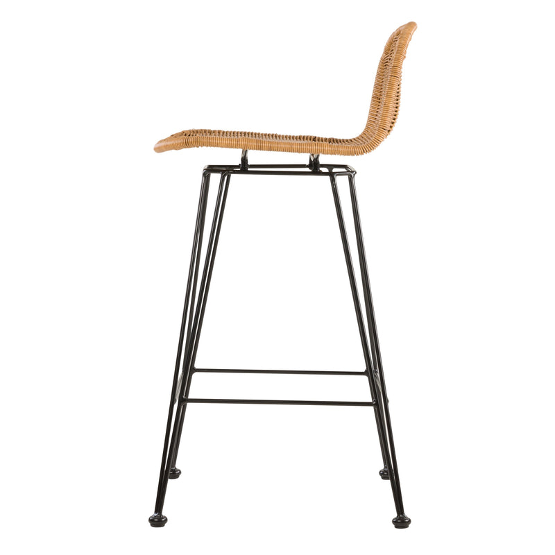 Set of 2 Jigani Bar Stools - Natural Brown