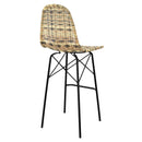 Chaise de bar de jardin Tiptur en résine tressée marron 76 cm (lot de 2)