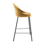 Misty - Lot De 2 Chaises Pour Îlot Central En Velours Jaune