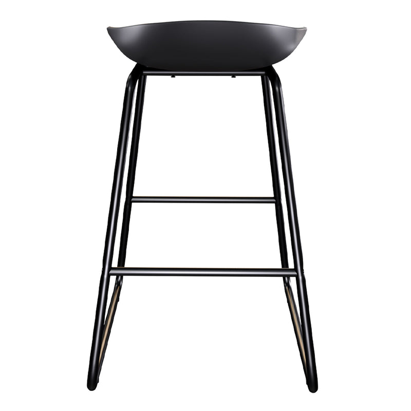 Chaise de bar mi-hauteur Yoshi noire 65.5 cm (lot de 2)