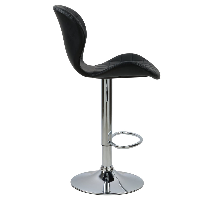 Chaise de bar noire Mazzia 53/74 cm (lot de 2)