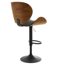 Chaise de bar noire Baudoin 63/84 cm