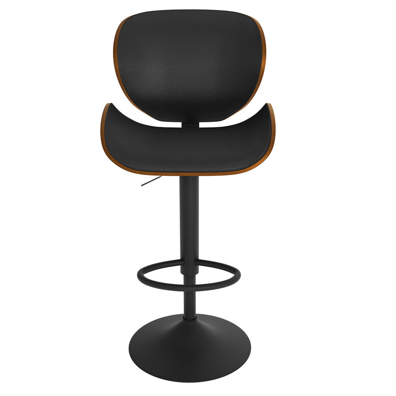 Chaise de bar noire Baudoin 63/84 cm