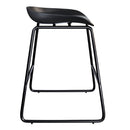 Chaise de bar mi-hauteur Yoshi noire 65.5 cm (lot de 2)