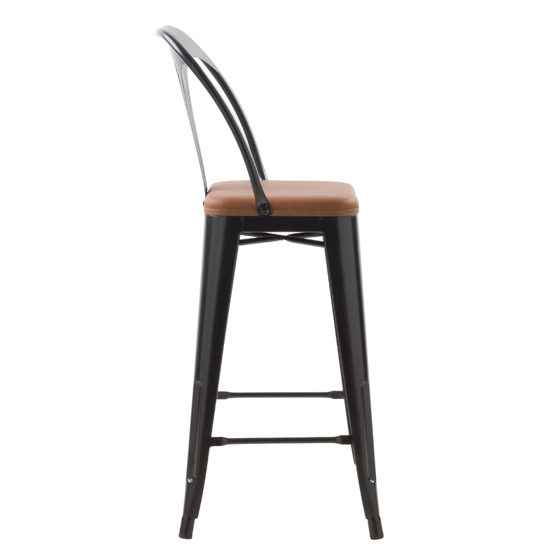 Set of 2 Charly Bar Stools - Black