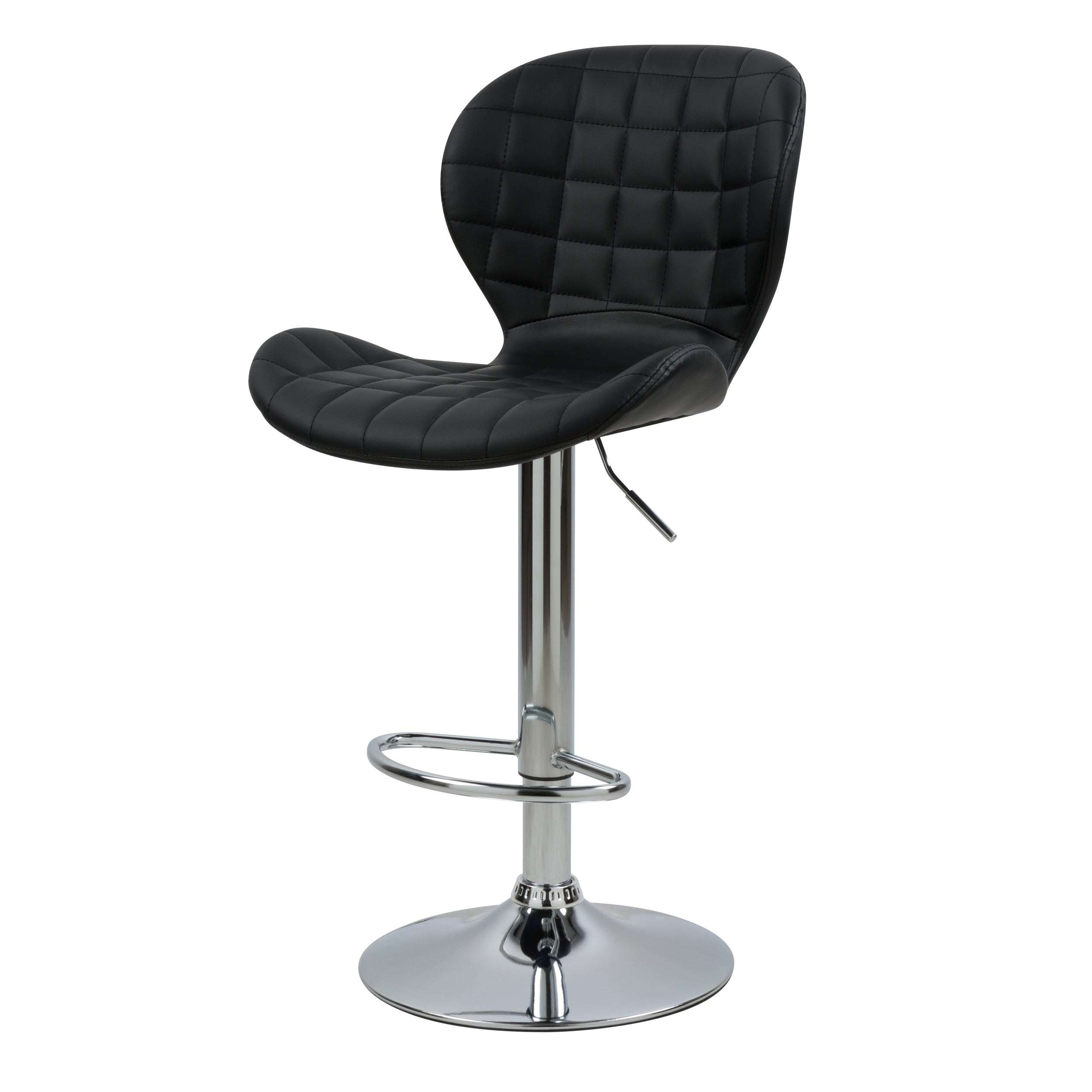 Mazzia - Lot De 2 Chaises De Bar Réglables En Cuir Synthétique Noir