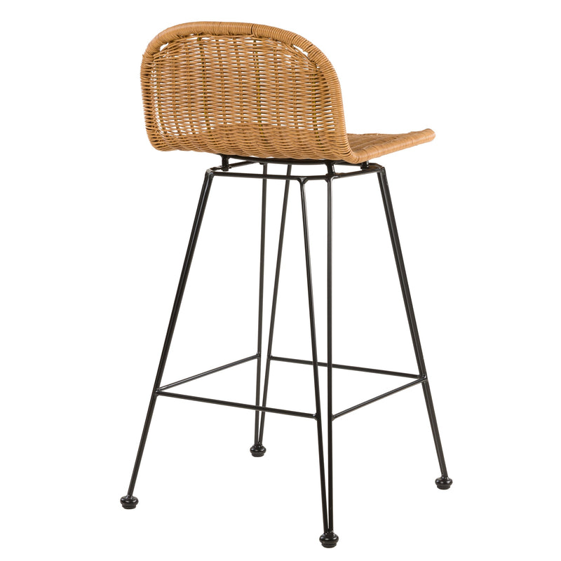 Set of 2 Jigani Bar Stools - Natural Brown