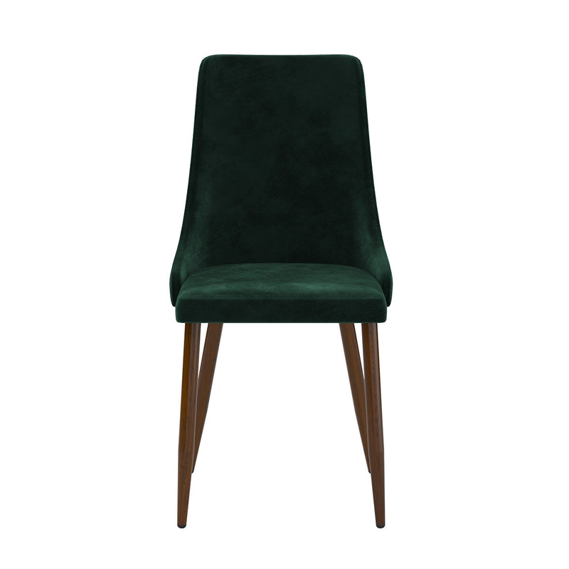 achat chaise design en velours vert