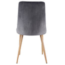 achat chaise design lot de 2 gris foncé