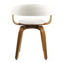 Chaise blanche Harold avec accoudoirs