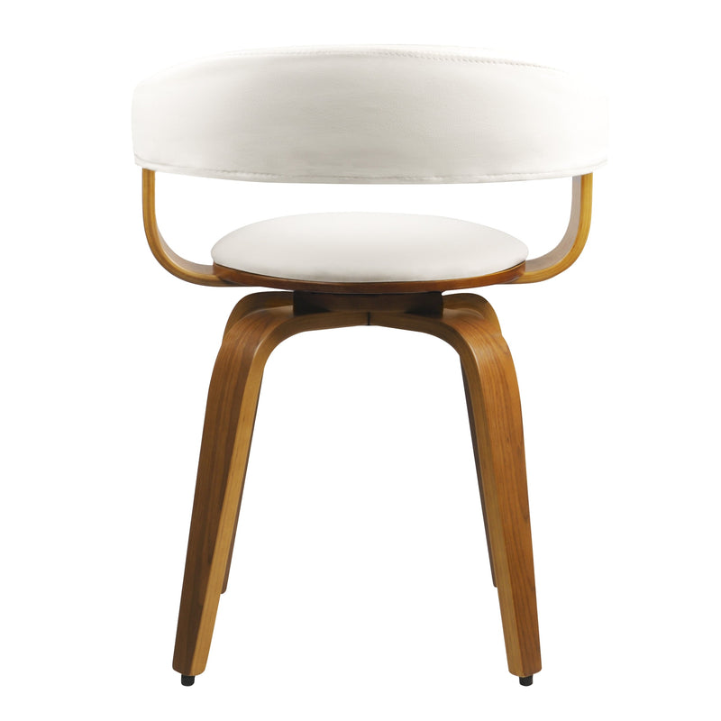 Chaise blanche Harold avec accoudoirs