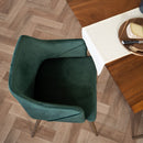 achat chaise en velours vert fonce vintage large assise