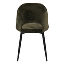 Chaise Pénélope en velours vert (lot de 2)