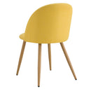 Chaise Cozy en tissu jaune (lot de 2)
