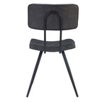 Texas - Lot De 2 Chaises En Cuir Synthétique Gris / Noir