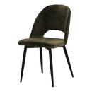 Chaise Pénélope en velours vert (lot de 2)