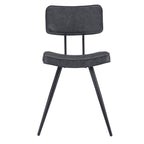 Texas - Lot De 2 Chaises En Cuir Synthétique Gris / Noir