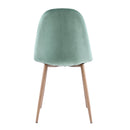 achat chaise lot de 2 velours vert d eau
