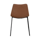 achat chaise marron simili cuir vintage_1