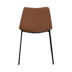 Gaspard - Lot De 2 Chaises En Cuir Synthétique Marron