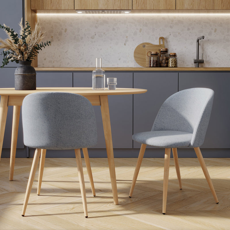 Set of 2 Cozy Chairs - Light Grey