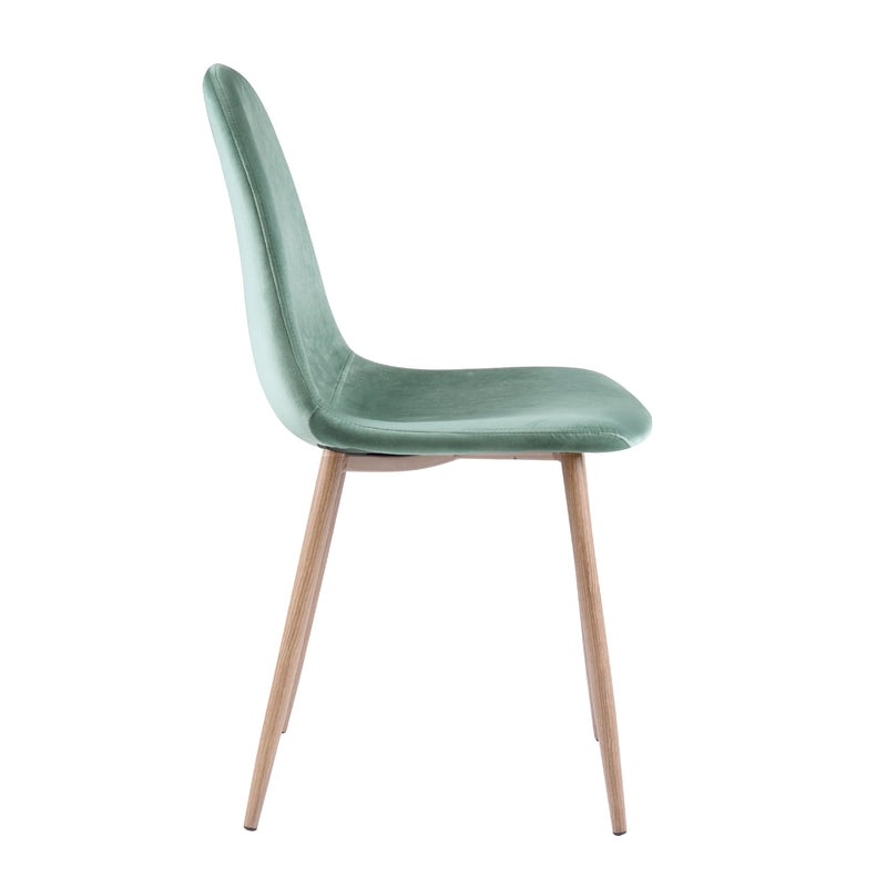 achat chaise scandinave velours vert d eau