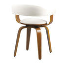 Chaise blanche Harold avec accoudoirs