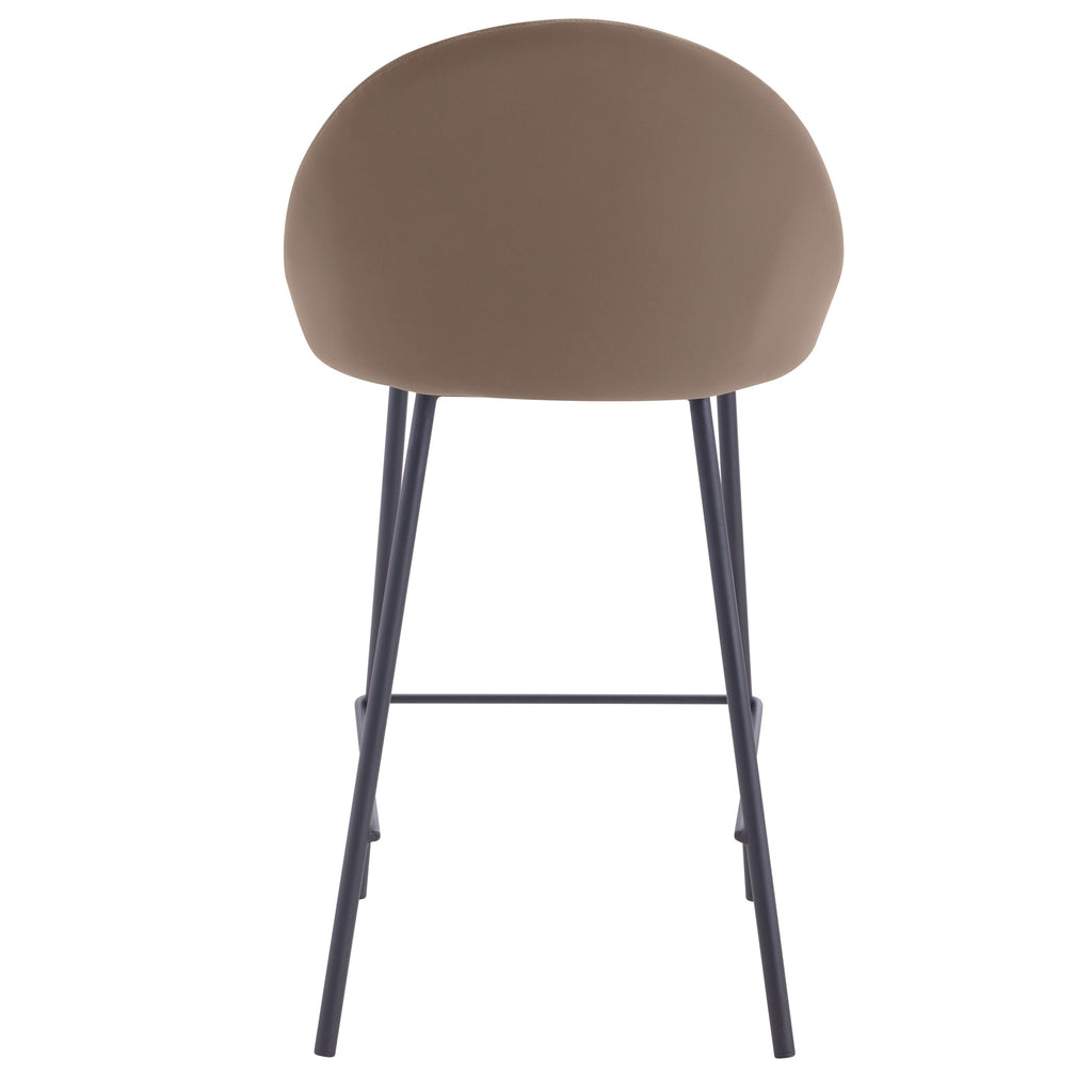 Misty - Set of 2 Brown Pu Center Island Chairs