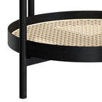 Lukut - Mesa De Centro De Mimbre Y Madera De Mindi Negra