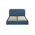 Tilly - Cama Doble Con Baúl De Tela Azul