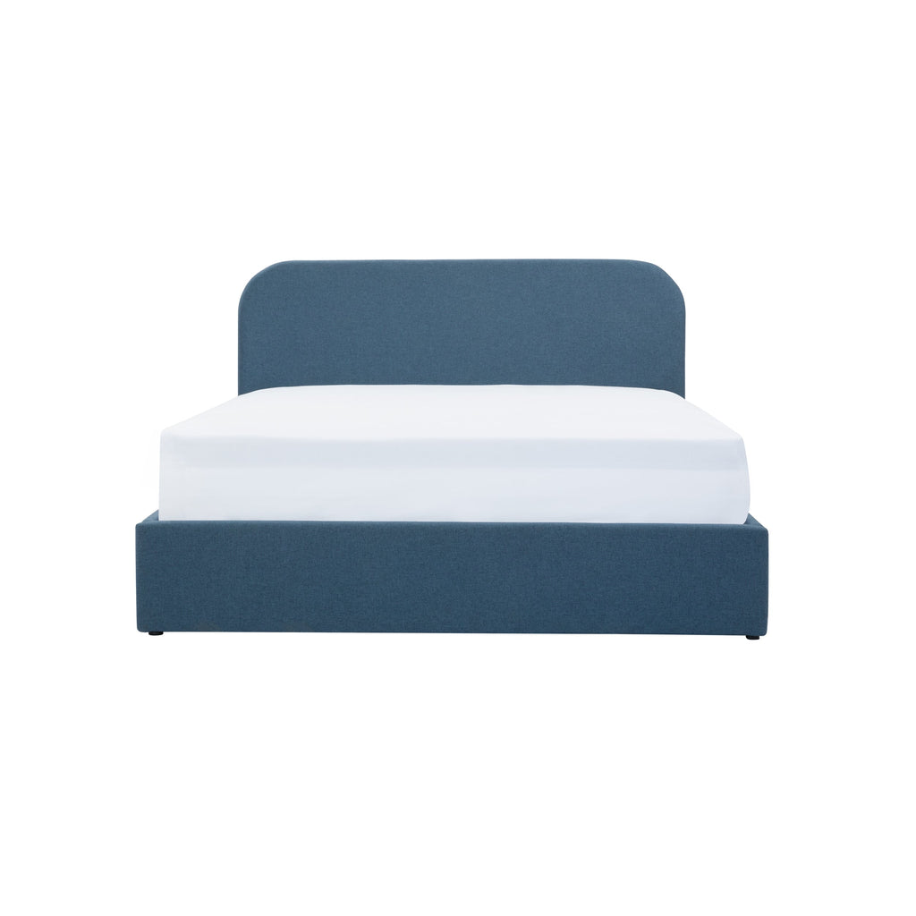 Tilly - Cama Doble Con Baúl De Tela Azul
