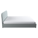 Lit double Tilly avec coffre 140x190 cm en tissu gris