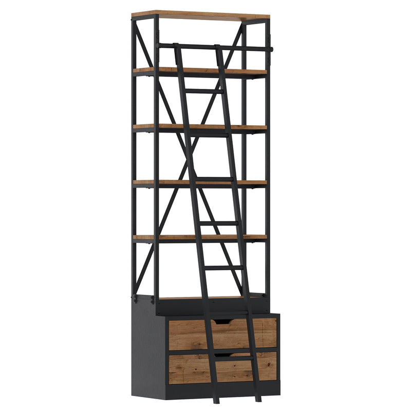 Petite bibliothèque Kasi 86 cm avec échelle