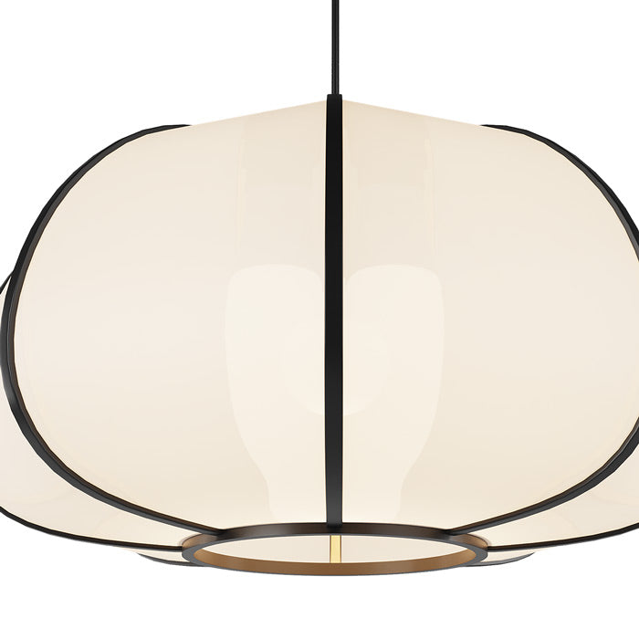 Suspension Hana en bambou noir 38 cm
