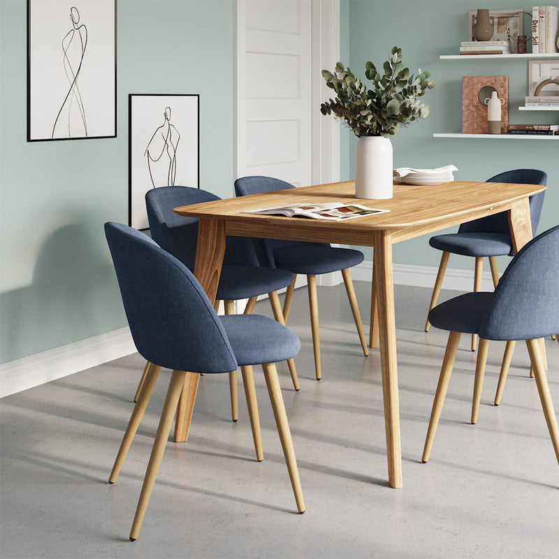 Table rectangulaire Oman 150 cm en bois clair 6 personnes