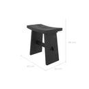 Tabouret Eka en bois noir