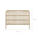 achat tete de lit en rotin 140 cm morchee