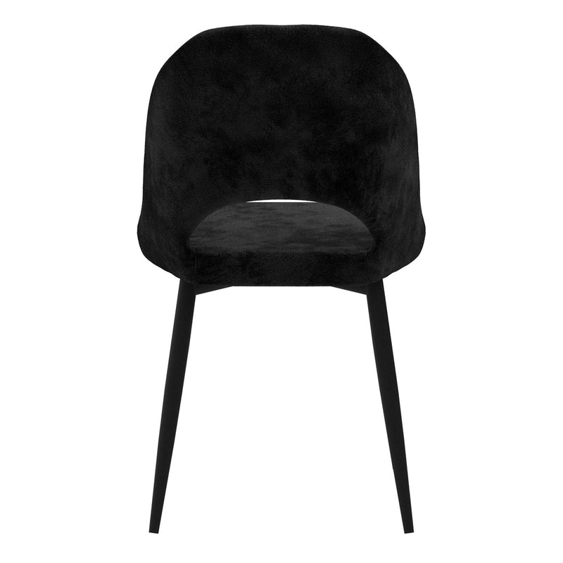 Chaise Pénélope en velours noir (lot de 2)