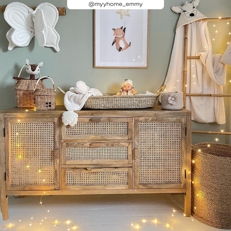 Ensemble Tiki buffet et meuble TV en bois