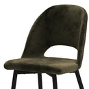 Chaise Pénélope en velours vert (lot de 2)