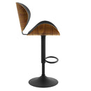 Chaise de bar noire Baudoin 63/84 cm