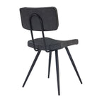 Texas - Lot De 2 Chaises En Cuir Synthétique Gris / Noir