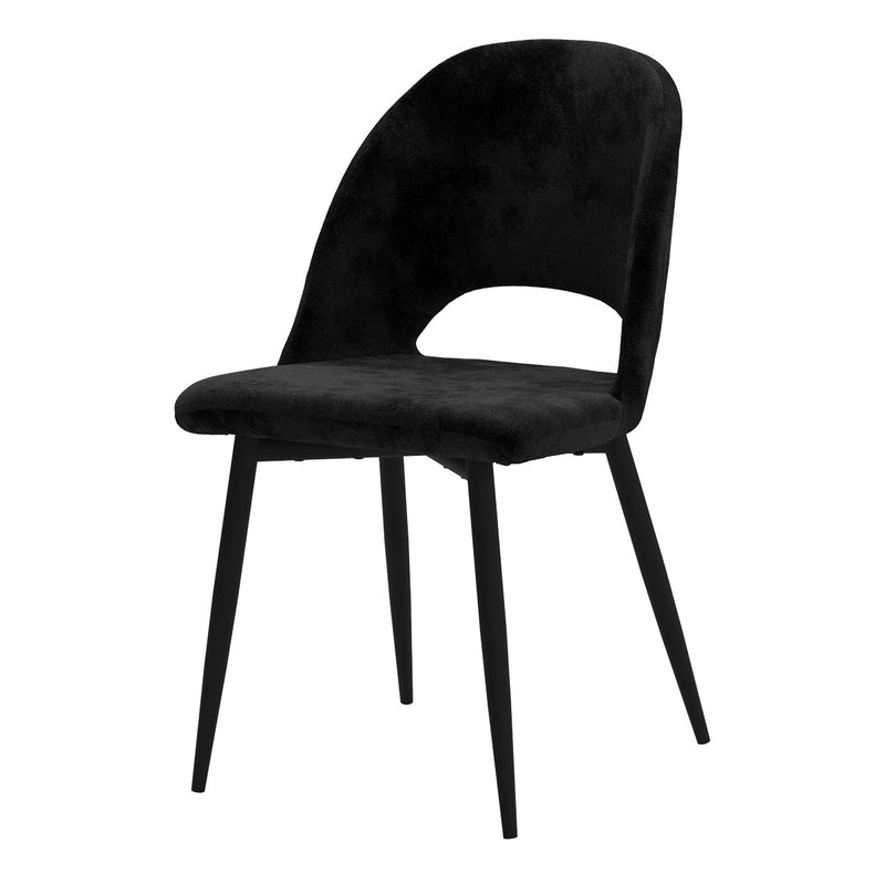 Chaise Pénélope en velours noir (lot de 2)