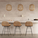 Set of 2 Carmela Bar Stools - Light Brown