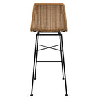 Mandya - Set of 2 Brown Resin Woven Bar Chairs