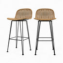 Chaise de bar Jigani naturelle 76 cm (lot de 2)