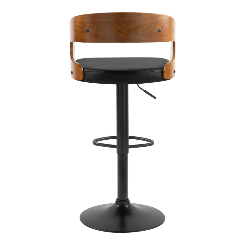 Chaise de bar noire Louis 62/84 cm