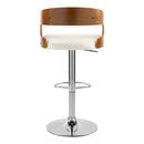 Chaise de bar blanche Louis 62/84 cm