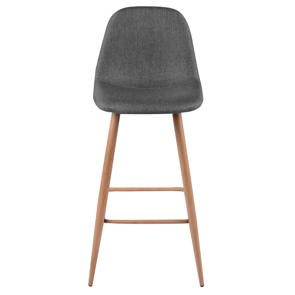 Fredrik - Set of 2 Bar Chairs in Gray Fabric